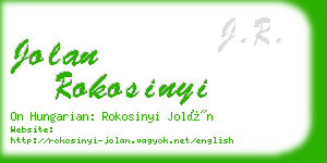 jolan rokosinyi business card